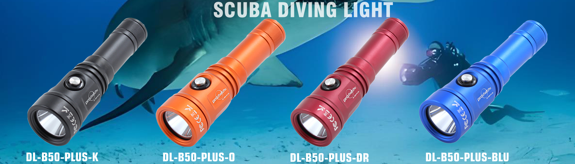 DL-B50-PLUS 2500 Lumen usb-c charging Diving Light