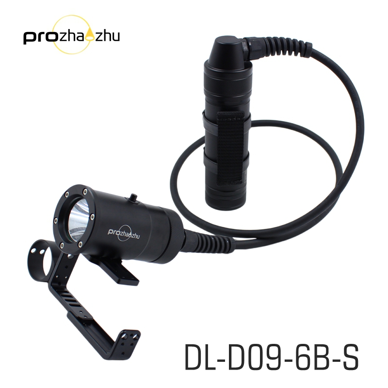 DL-D09M-S Sidemount Canister Techncial Diving Torch Light,2500 lumen super bright tight-beam hot spot,rechargeable battery,150 Depth diving